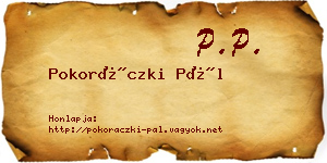 Pokoráczki Pál névjegykártya